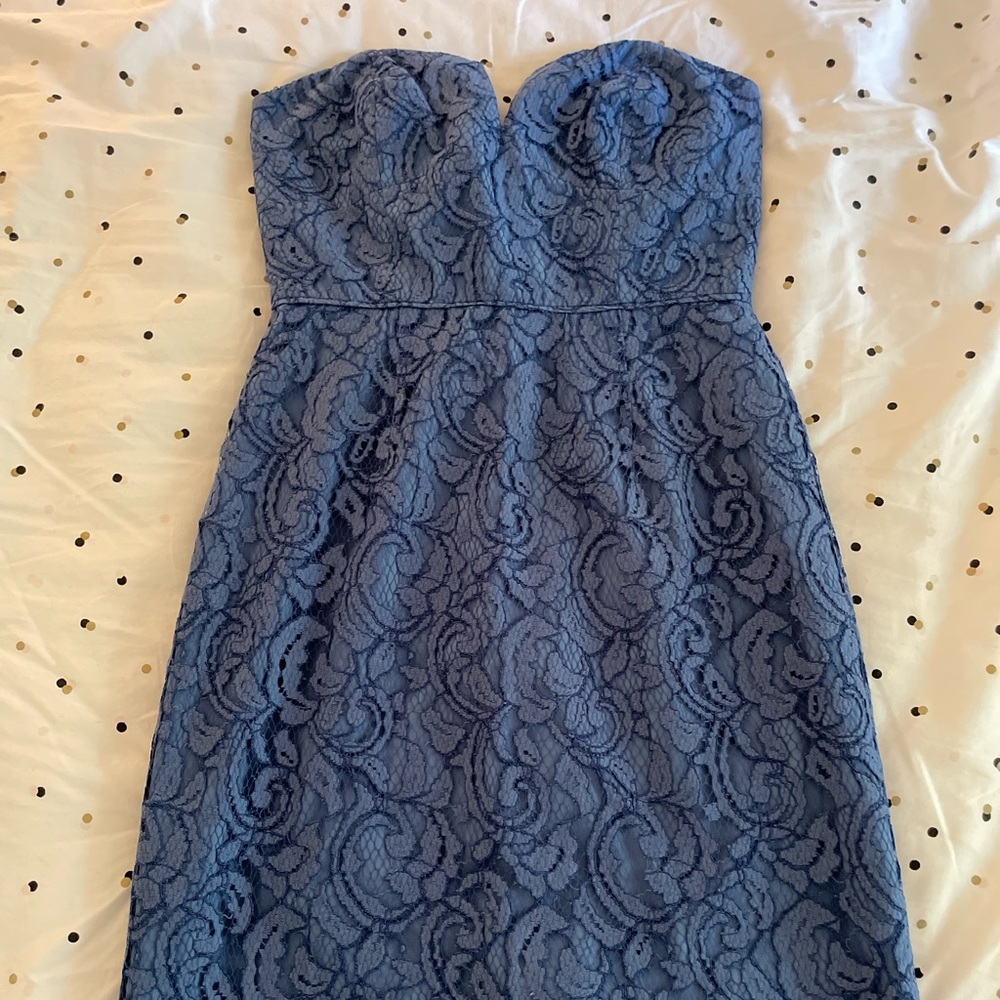 Strapless J Crew lace dress